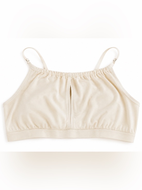 Time and Tru Other - Time and Tru cream pique key halter swim top features a high neck design 3x